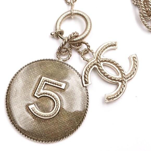 Chanel Light Gold No.5 CC Pendant Chain Necklace - Picture 3 of 6